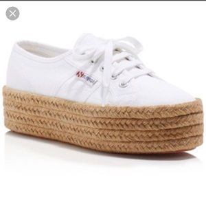 Superga woven platform sneakers